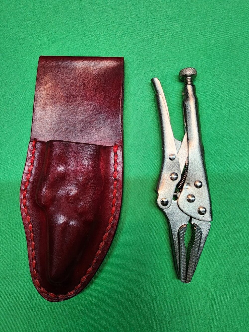 New Homemade Leather Pouch with Mastercraft Mini Vice Grips - Picture 2 of 15